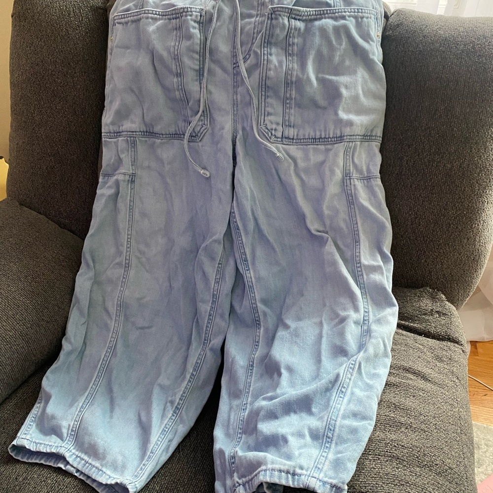 Free People barrel jeans drawstring (silverton pull on jeans)